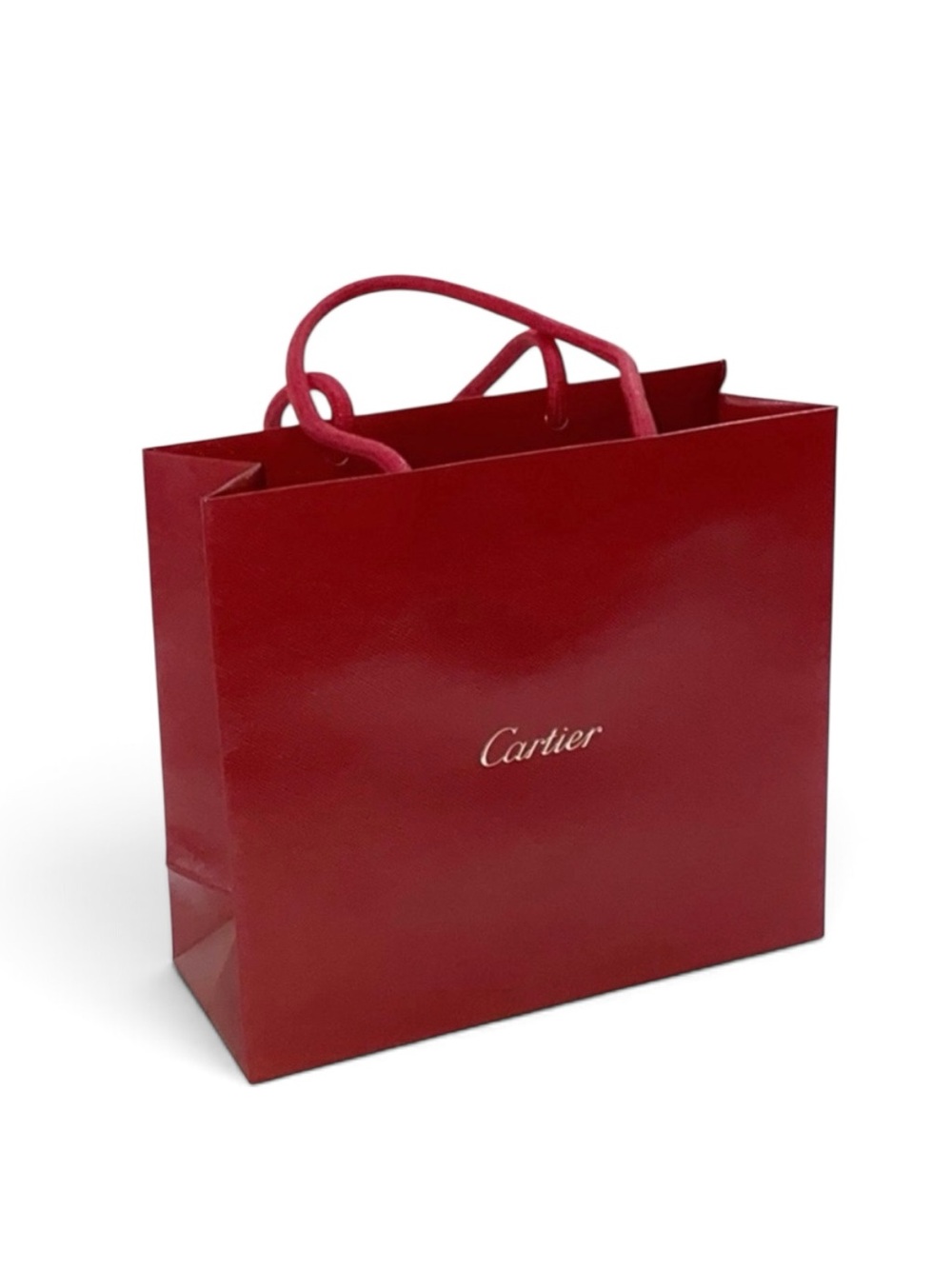 Cartier Red Gift Tote with Rope Handles